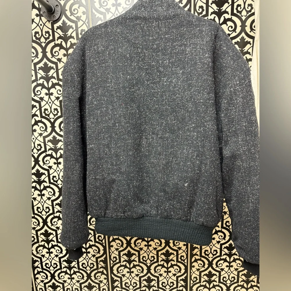 Men's Black Bomber Winter Jacket - Picture 9 of 15